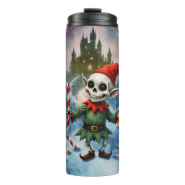 Garrafa Térmica Skeleton Christmas Elf – Creepy Cute Dark Holiday 