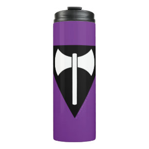 Garrafa Térmica SlipperyJoe, bandeira do orgulho lésbica poderosa 