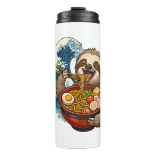 Garrafa Térmica Sloth Eating Japonês Ramen