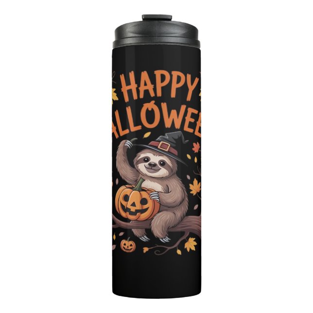 Garrafa Térmica Sloth Halloween Day Oversized T-Shirt (Frente)