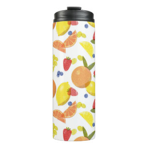 Garrafa Térmica Smoothie de Frutas Risograph Grunge Moderno Médio