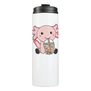 Garrafa Térmica Snaxolotl Axolotl Bubble Tea Amadurece Animais Doe
