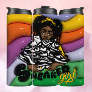 Garrafa Térmica Sneaker Girl 3d Efeito inflado Tumbler