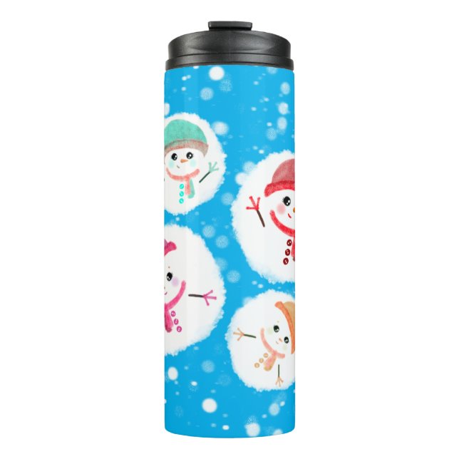 Garrafa Térmica Snowball e Snowman Blue (Frente)