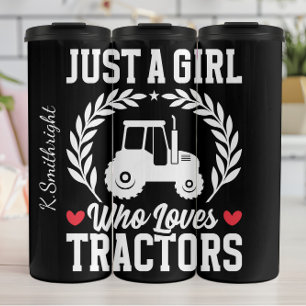 Garrafa Térmica Só uma garota que ama os tratores