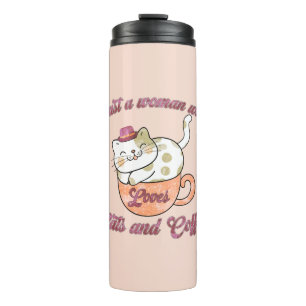 Garrafa Térmica Só uma mulher que ama gatos e café