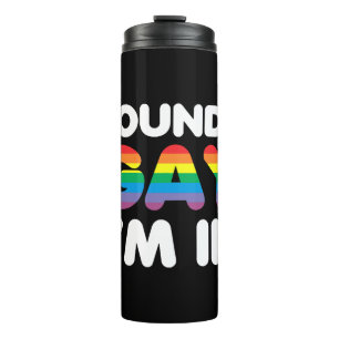 Garrafa Térmica Soa Gay, estou no Orgulho LGBT.