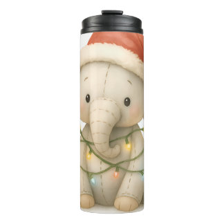 Garrafa Térmica Soft Stitches Elephant Christmas Thermal Tumbler