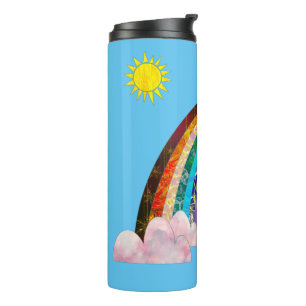 Garrafa Térmica Sol e arco-íris 2