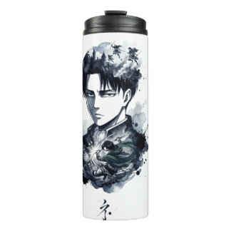 Garrafa Térmica Soldado de Tinta Azul Retrato Tumbler Térmico