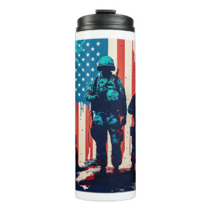 Garrafa Térmica Soldados Americanos Tumbler Térmico