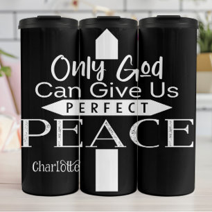 Garrafa Térmica Somente Deus Pode Nos Dar Paz Perfeita