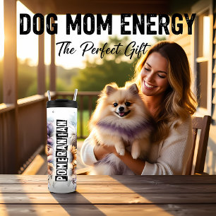 Garrafa Térmica Sonho Floral Fluffy da Pomerânia