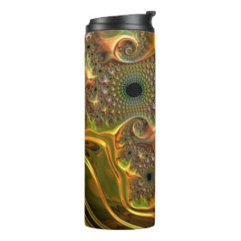 Garrafa Térmica Sonho Fractal Ouro Líquido