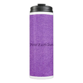 Garrafa Térmica Sonhos de Denim Roxo - aspecto do material de jean