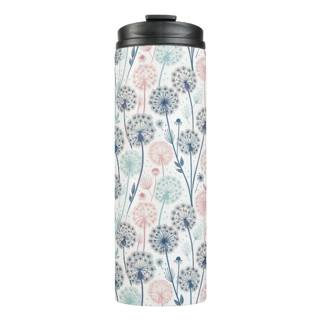 Garrafa Térmica Sonhos Pastel Dandelion - Floral Whimsical (Frente)