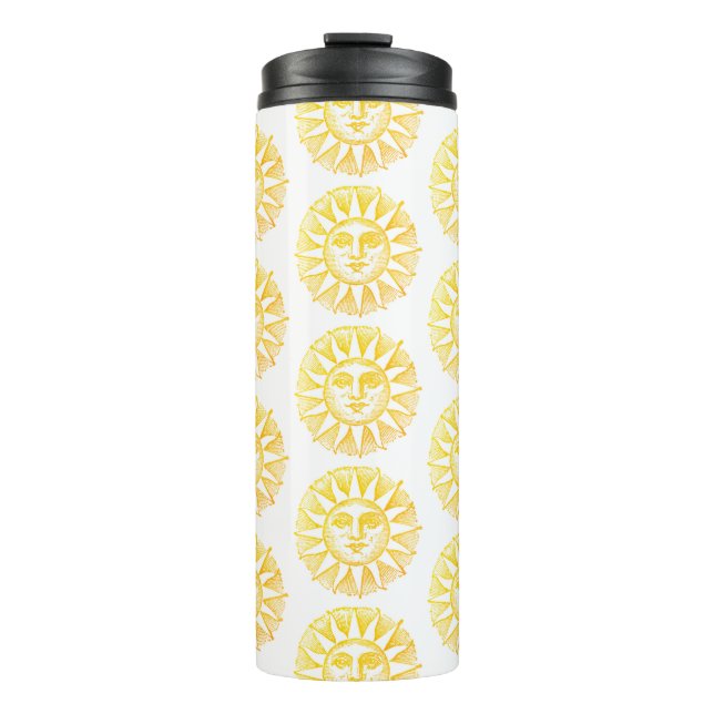 Garrafa Térmica Sorriso de Malhação e Viagem de padrões de vinheta (Frente)