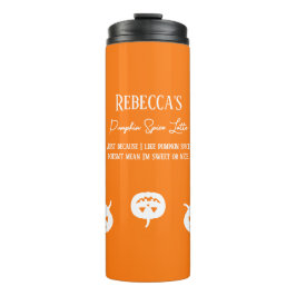 Garrafa Térmica Sorvete de abóbora branca de Halloween doce ou leg