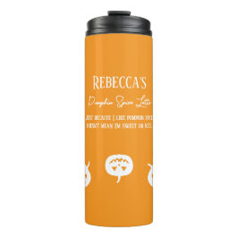 Garrafa Térmica Sorvete de abóbora branca de Halloween doce ou leg