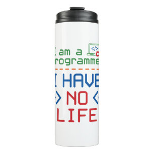 Garrafa Térmica Sou programador, não tenho vida