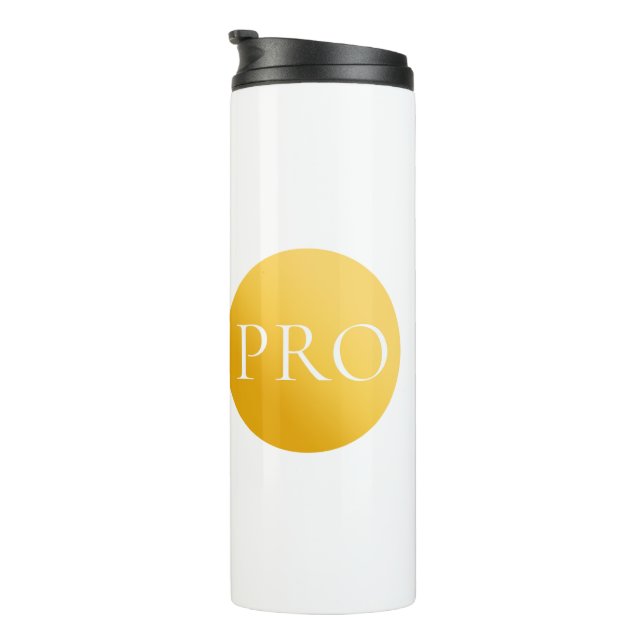Garrafa Térmica SOU UM PROFISSIONAL | Caneca Motivacional Círculo  (Rotação à direita)