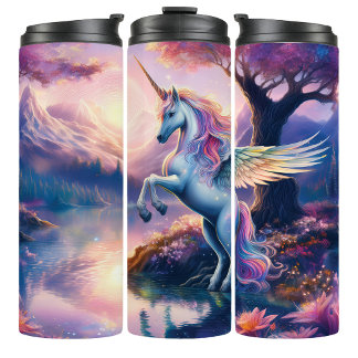 Garrafa Térmica Sparkle Magical Unicorn Fantasy Travel Tumbler