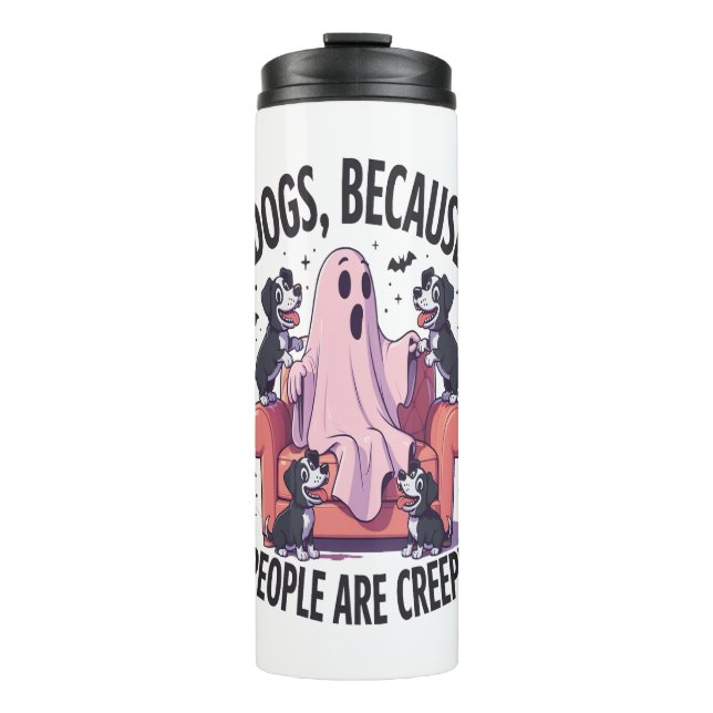 Garrafa Térmica Spooky Halloween Dog Spooky Ghost (2) (Frente)