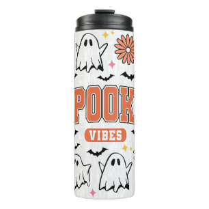 Garrafa Térmica Spooky Vibes Ghost Halloween