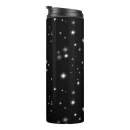 Garrafa Térmica Starlight Sparkles Black and White Stars