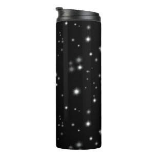 Garrafa Térmica Starlight Sparkles Black and White Stars