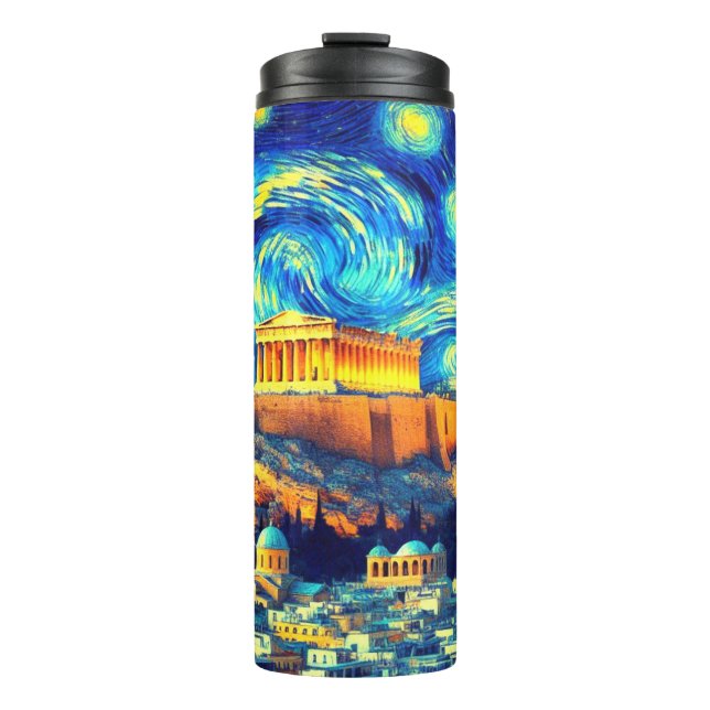 Garrafa Térmica Starry Night Acropolis Athens Grécia (Frente)