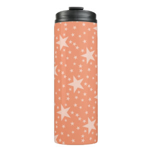 Garrafa Térmica Stars padrão uniforme branco transparente