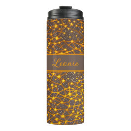 Garrafa Térmica Sternenhimmel Orange braun gelb Muster
