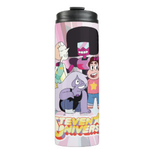 Garrafa Térmica Steven Universe   Grupo Crystal Gem Huddle