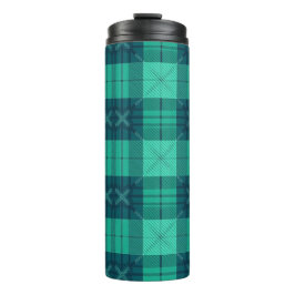 Garrafa Térmica Stylish Tartan Plaid Green