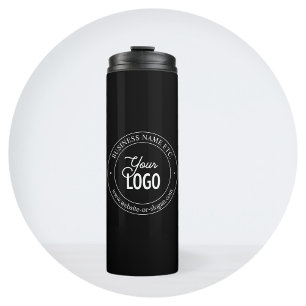Garrafa Térmica Substituição Fácil de Logo e Texto Personalizável