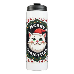 Garrafa Térmica Suéter Feio de Natal do Gato Smudge (1)