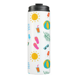 Garrafa Térmica Summer Beach Pattere Thermal Tumbler