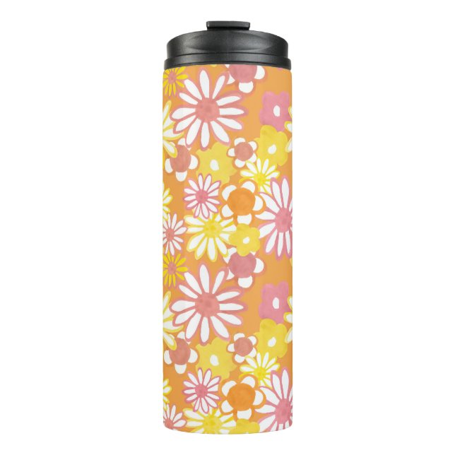 Garrafa Térmica Summer Daisies Tumbler Térmico (Frente)