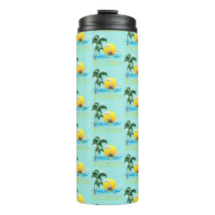 Garrafa Térmica Summer Florida Sailboat Sunset Coaster Beach