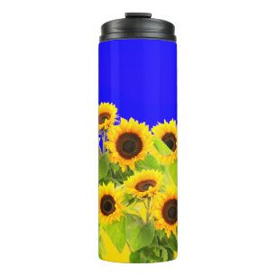 Garrafa Térmica Sunflower Thermal Tumbler com Ucrânia Flag Colors