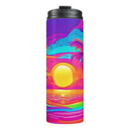 Garrafa Térmica Sunset Azul e Laranja