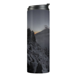 Garrafa Térmica Sunset vulcânico sobre picos majestosos de montanh