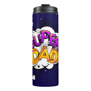 Garrafa Térmica Super Pai ao Estilo Cartoon