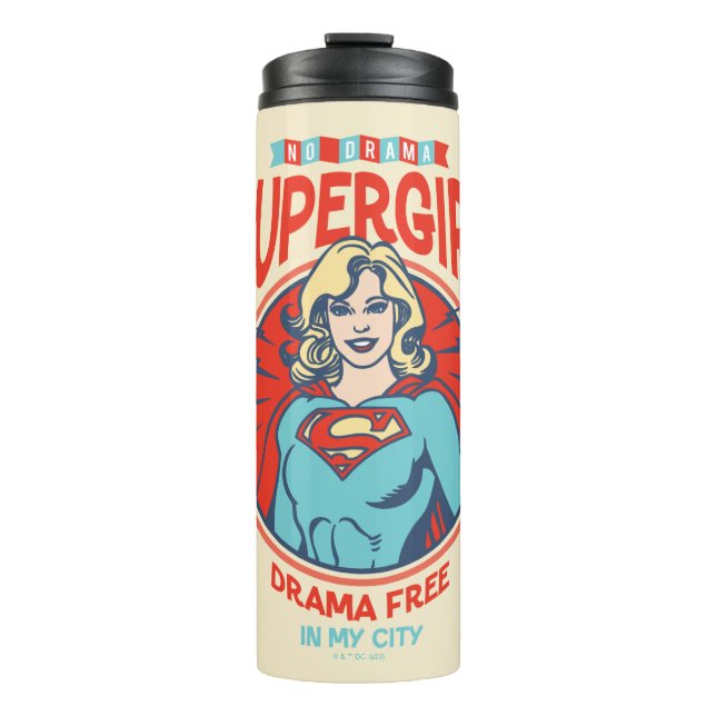 Garrafa Térmica Supergirl Drama Livre Em Minha Cidade (Frente)