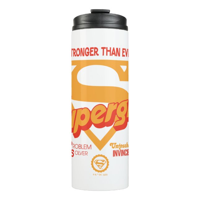 Garrafa Térmica Supergirl Stronger Thever Retro Graphic (Frente)