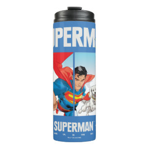 Garrafa Térmica Superman e Krypto Tomar Voo