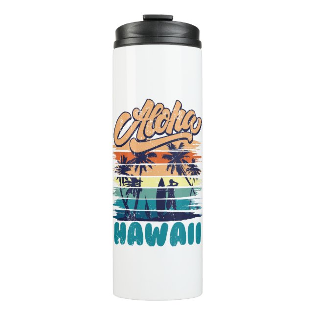 Garrafa Térmica Surfe - Aloha Havaí (Frente)