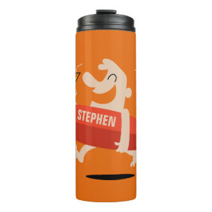 Garrafa Térmica Surfista Engraçado com o nome personalizado Cockta
