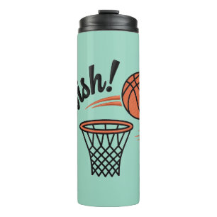 Garrafa Térmica Swish Slam Dunk: Estilo de Basquete Vintage